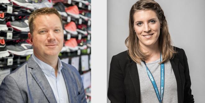 Decathlon-Geschäftsführer Gábor Pósfai und e-Commerce Leiterin Janine Bessen