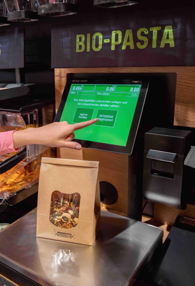 Interspar Sackerl Abfüllstation