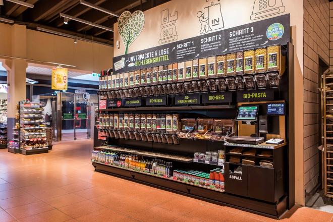 Die neue Abfüllstation bei Interspar