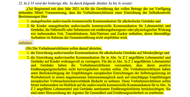 Auszug aus Bundesgesetz, mit dem das Audiovisuelle Mediendienste-Gesetz, das KommAustria-Gesetz, das ORF-Gesetz und das Privatradiogesetz geändert werden.