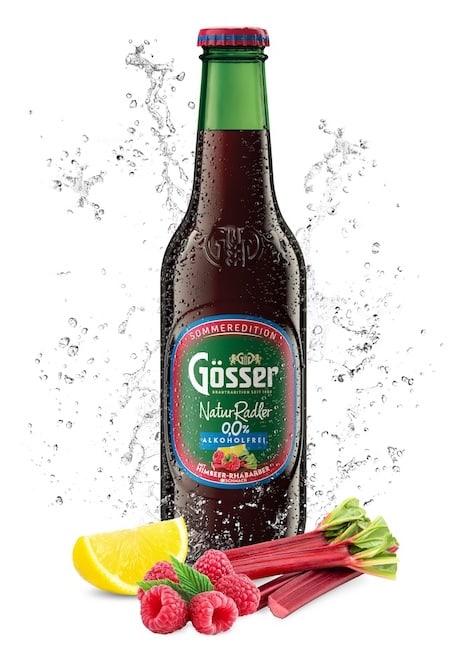 Gösser NaturRadler 0,0% Himbeer-Rhabarber