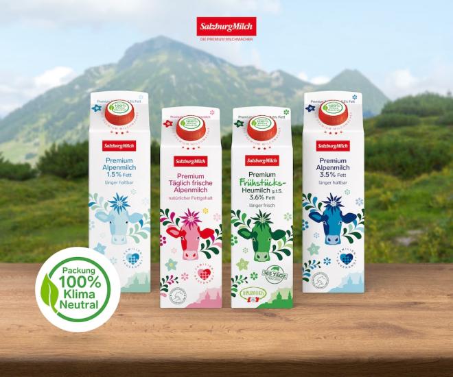 Klimaneutrale 1 Liter Milchverpackungen