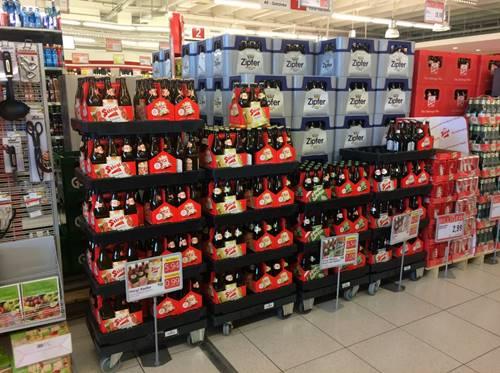 Eine Lösung für Biertrays im Mehrweg-Gebinde bei Spar