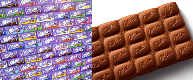 Milka neu außen und innen