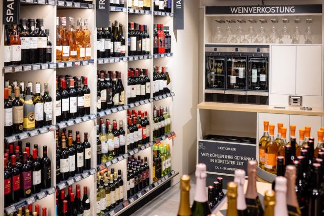 Weinabteilung am Fleischmarkt