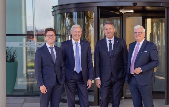 Spar Vorstand: (v.l.n.r. Mag. Markus Kaser, KR Hans K. Reisch, Mag. Paul Klotz, Mag. Marcus Wild)