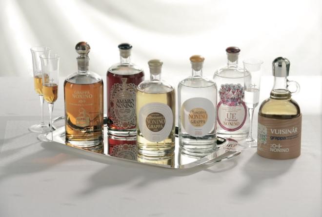 Nonino Palette mit Antica Cuvée und Uvarossa