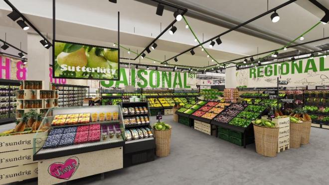 Die neue Obst- & Gemüseabteilung im umgebauten Sutterlüty Markt in Schruns