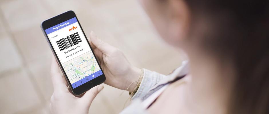 Paysafecash App-Ansicht