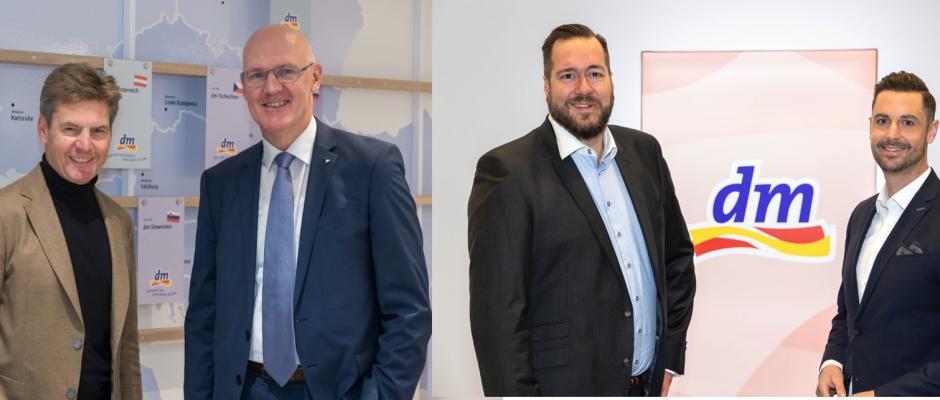 dm drogerie markt-Geschäftsführung: Thomas Köck, Martin Engelmann, Harald Bauer und Christian Freischlager (v.l.).