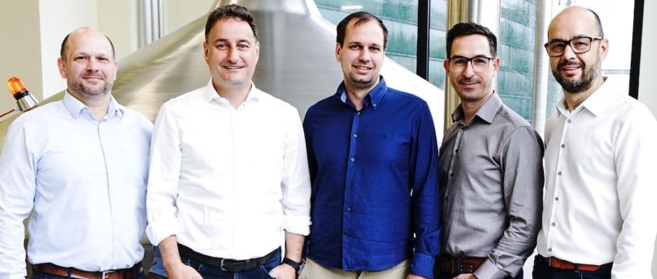 Das neue Führungsteam der Mohrenbrauerei (von links): Braumeister Tim Groeger, Geschäftsführer Thomas Pachole, kaufmännischer Leiter Dominic Marlin, Marketingleiter Andreas Linder und Vertriebsleiter Günter Brunner.