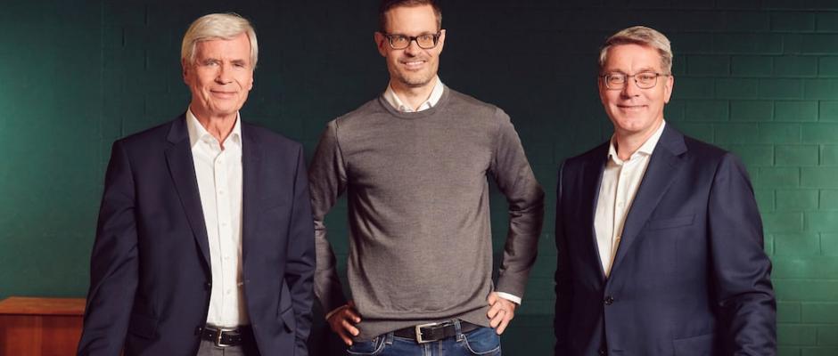 Otto Group Generationenwechsel: Prof. Dr. Michael Otto mit Benjamin Otto und Alexander Birken.