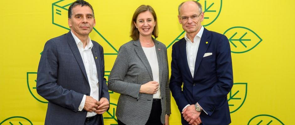 Vorstandsteam Walter Oblin (re.), Peter Umundum und Barbara Potisk-Eibensteiner 