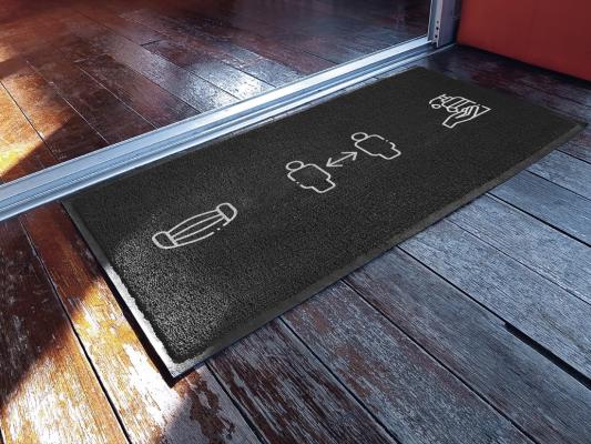 Mewa bietet Matten mit direkten Hygiene-Hinweisen