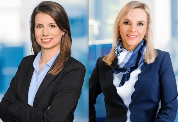 v.l.: Eva Schneider, Leiterin Consulting Austria bei der Reclay Group; Sabrina Goebel, Head of Consulting International bei der Reclay Group.