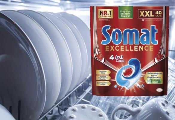 Die optimierten Formeln der Somat Reiniger sind speziell entwickelt für Eco- und Kurz-Programme.