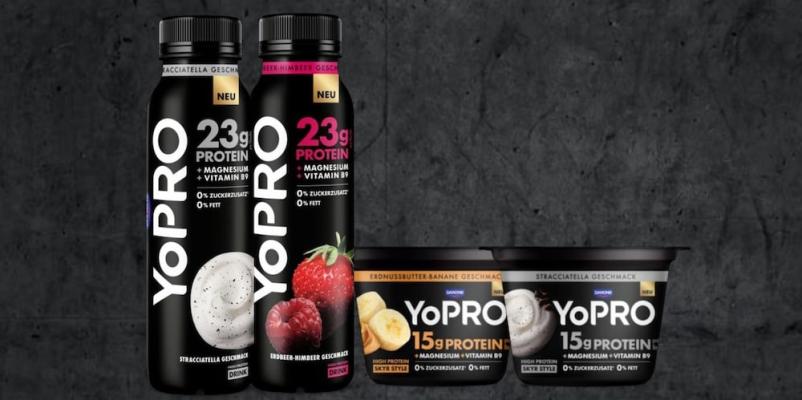 Danone launcht die neue High-Protein-Linie YoPro für Hobbysportler.