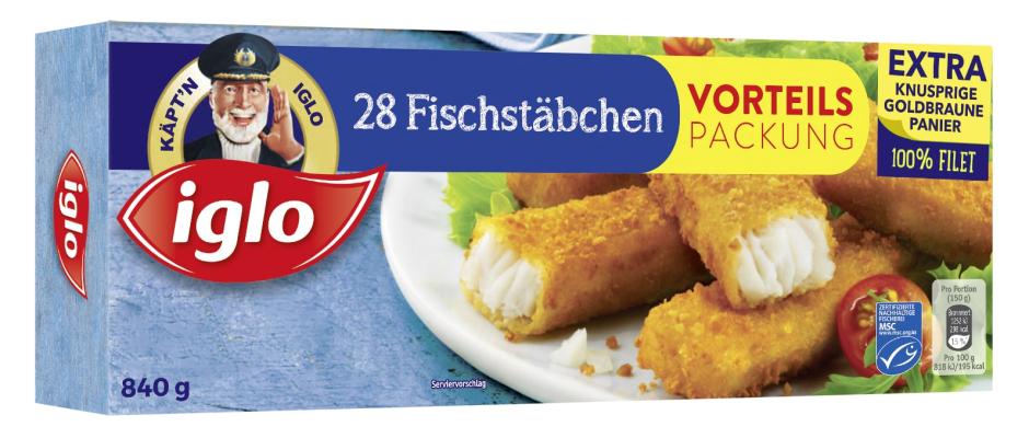 iglo 28 Fischstäbchen Packung