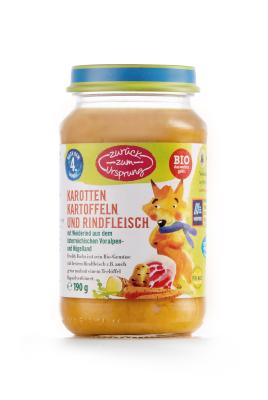 ZZU Gläschen Karotten, Kartoffeln und Rindfleisch