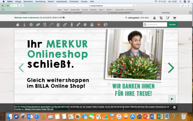 Merkur Markt online schließt