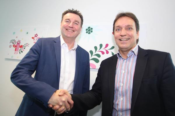 Salzburg Milch Geschäftsführer Andreas Gasteiger und Christian Leeb.