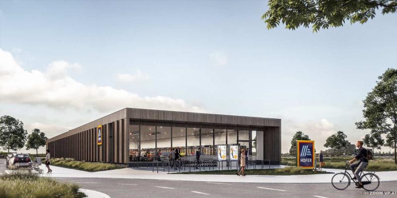 Hofer-Übergangsfiliale in der Seestadt 