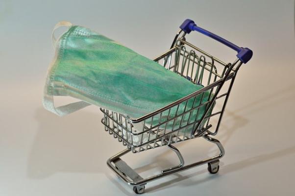 Maskenpause im Supermarkt