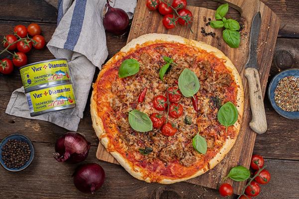 Vier Diamanten Thunfisch mit Chili