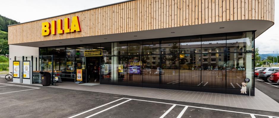 Außenansicht einer Billa-Filiale 