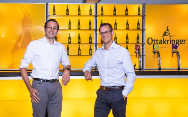 Ottakringer Braumeister Tobias Frank und neuer Geschäftsführer, Harald Mayer