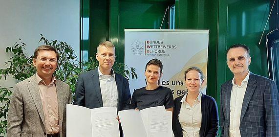 BWB Neubesetzungen: v.l.n.r.: Martin Janda, Alexander Koprivnikar, Sarah Fürlinger, Natalie Harsdorf-Borsch, Gerhard Sieber