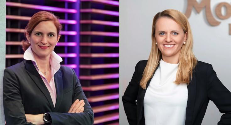 Elisabeth Hülsmann (li.), Managing Director für Mondelez Österreich und Nina Mahnik, Marketing-Managerin Mondelez Österreich im Gespräch mit retailreport.at zum Milka Relaunch.