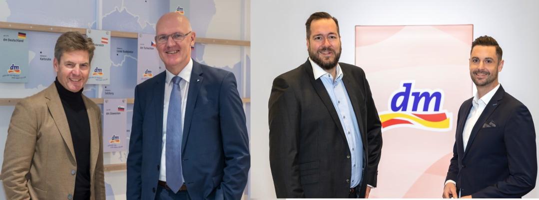 dm drogerie markt-Geschäftsführung: Thomas Köck, Martin Engelmann, Harald Bauer und Christian Freischlager (v.l.).