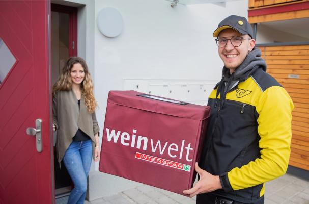 Wiederverwendbare Weinverpackung im Interspar-Onlineshop weinwelt.at