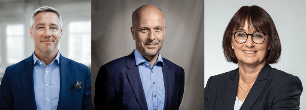 HL Display übernimmt Oechsle und werba: Björn Borgman, CEO von HL Display (li.), Margit Oechsle (rechts), Reinhard Rollett, Area Director Central Europe bei HL Display (Mitte).