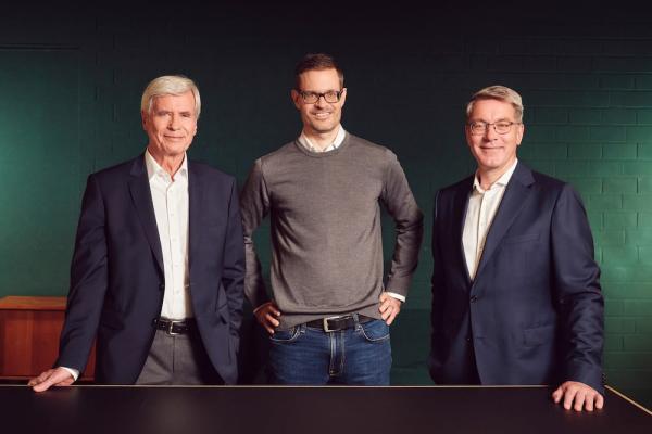 Otto Group Generationenwechsel: Prof. Dr. Michael Otto mit Benjamin Otto und Alexander Birken.
