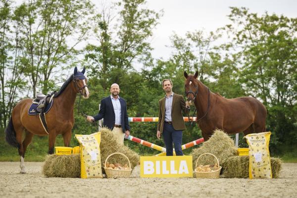 Harald Mießner (Billa Vorstand Vertrieb) und Stephan Kern (Billa Kreislaufwirtschaft) freuen sich über den Roll-out des Pilotprojektes.