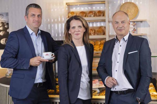 Neuordnung an der Spitze von Ankerbrot:  Johannes Ruisz, Birgit Aichinger, Walter Karger