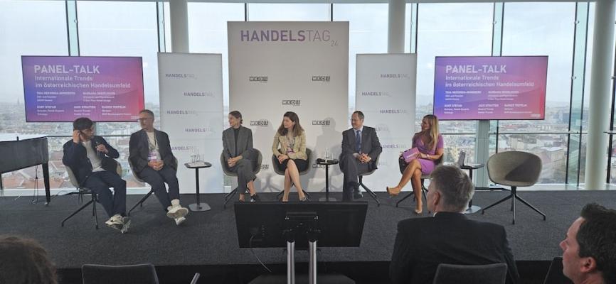 (v.l.) Jack Stratten - Kurt Stefan - Tina Nekvinda-Ohneberg - Barbara Seidelmann - Rainer Trefelik -Moderatorin Ina Sabitzer