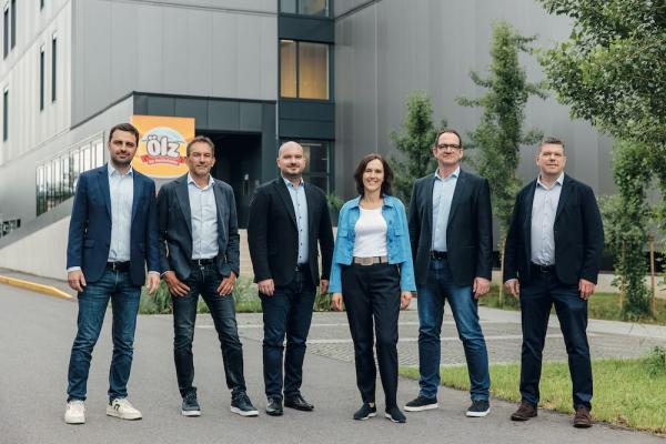 Die Geschäftsleitung von Ölz der Meisterbäcker: v.l.n.r. Paul Steyrer, Walter Maurer, Michael Tschütscher, Doris Wendel, Markus Stammen, und Manuel Philipp.