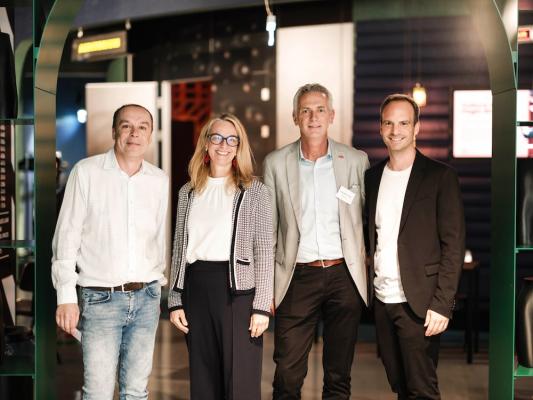 Erich Werndl (Geschäftsführer KANTAR Info Research Austria), Klaudia Kopeinig (Vertriebsleitung B2C GoodMills Österreich), Jürgen Brettschneider (Geschäftsführer Mautner Markhof), Christoph Zoister (CEO & Gründer MARK.SENZE).