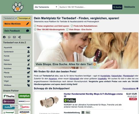Tierbedarf.at ist live