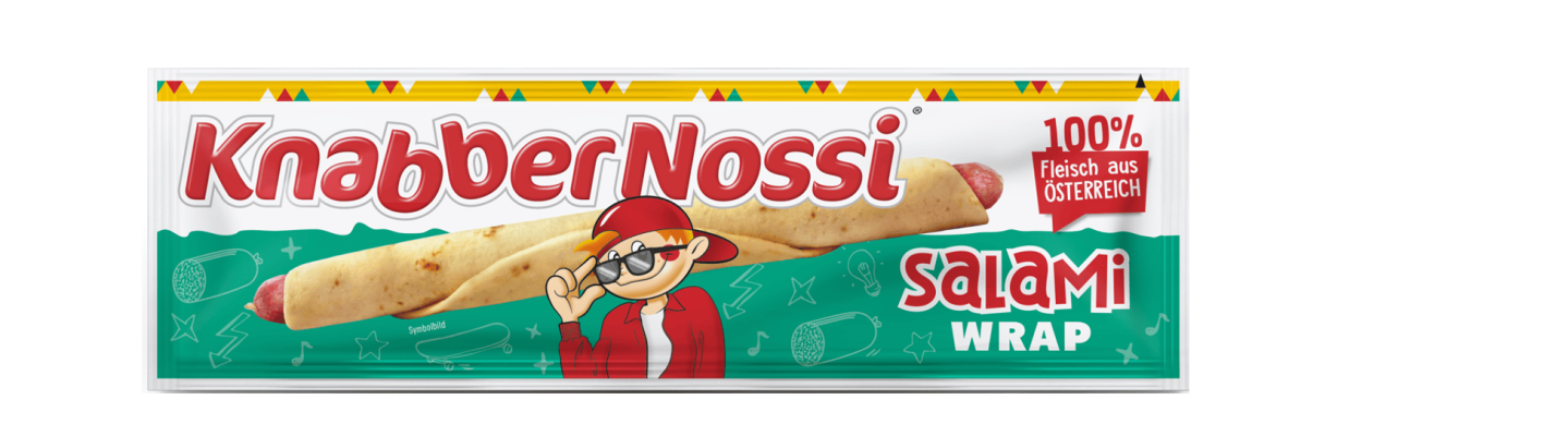 Knabber Nossi: Salami richtig gewickelt 