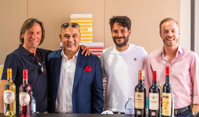 Cocchi Masterclass in Wien (v.l.n.r.): Alexander Radlowsky, Mauro Mahjoub, Luca Cardillo und Sebastian Wiegand