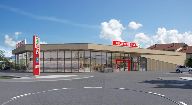 Der neue EUROSPAR Ebenthal eröffnet am 17.9.(Rendering) und bietet moderne Nahversorgung mit regionalem Fokus und praktischem Einkaufserlebnis